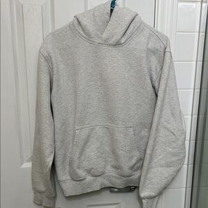 Aritzia perfect fit Heather cloud white hoodie